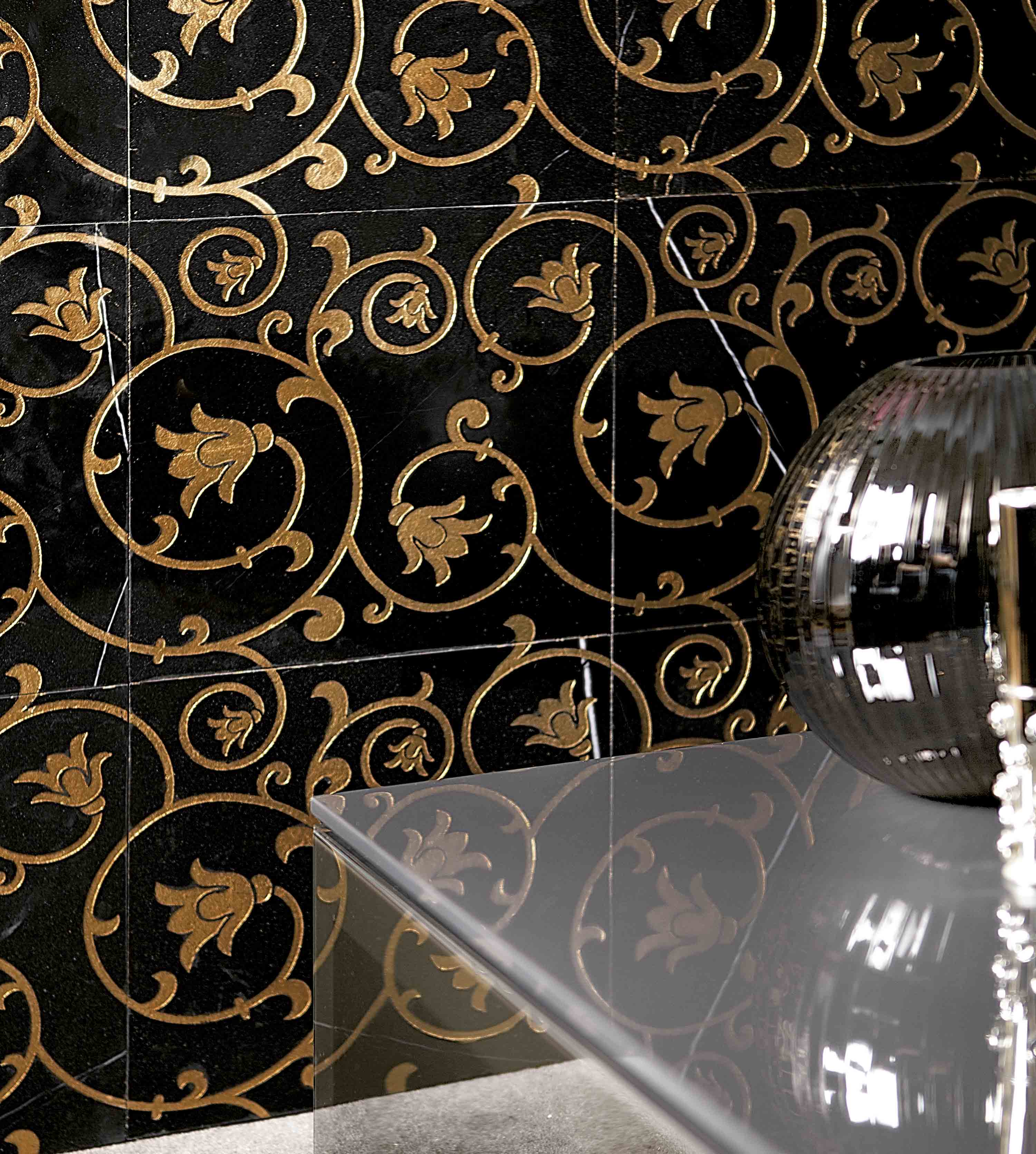 Lithos Mosaico Italia Shirley 305 NERO - old gold