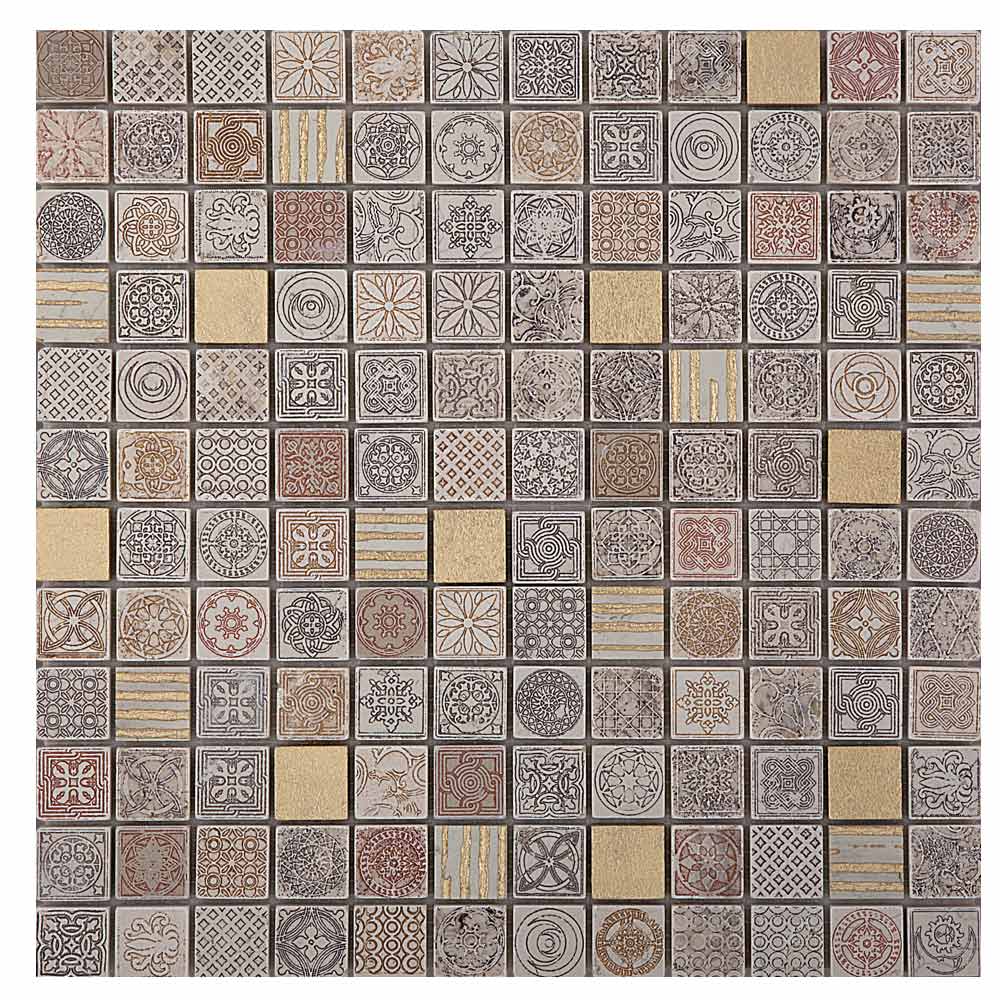 Stamp 25 mix gold A Lithos mosaico italia